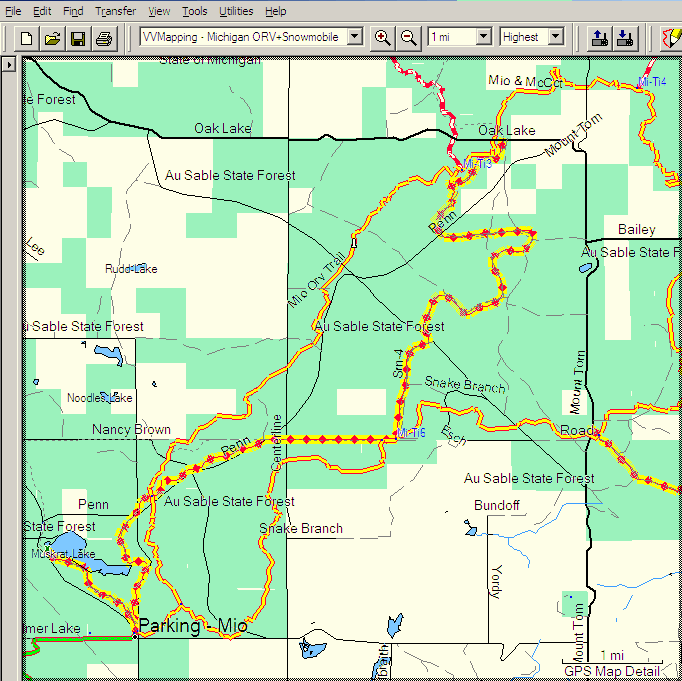 Great Lakes ORV GPS Map VVMapping