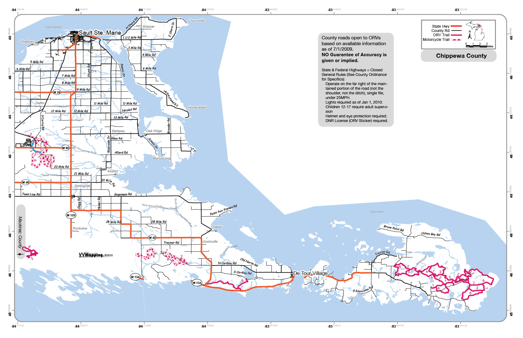 MI County Road Info VVMapping
