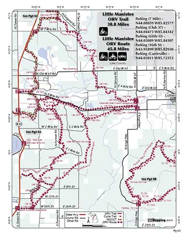 Little Manistee Trail Information - VVMapping.com