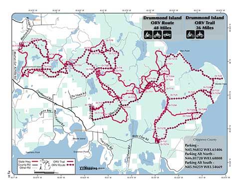 Drummond Island Trail Information VVMapping