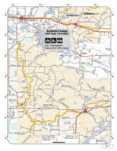 Bayfield County ORV Trail Information - VVMapping.com